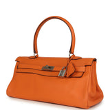 Vintage Hermes Shoulder Kelly 42 JPG Orange Clemence Palladium Hardware