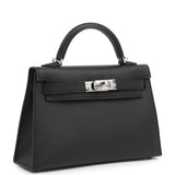 Hermes Kelly Sellier 20 Black Epsom Palladium Hardware