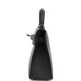 Hermes Kelly Sellier 20 Black Epsom Palladium Hardware