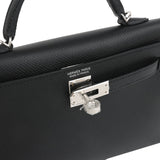 Hermes Kelly Sellier 20 Black Epsom Palladium Hardware