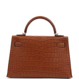 Hermes Kelly Sellier 20 Gold Matte Alligator Palladium Hardware