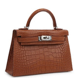 Hermes Kelly Sellier 20 Gold Matte Alligator Palladium Hardware