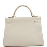 Pre-owned Hermes Kelly Retourne 32 Beton Evercolor Gold Hardware