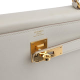 Pre-owned Hermes Kelly Retourne 32 Beton Evercolor Gold Hardware