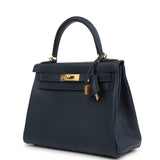 Hermes Kelly Retourne 28 Bleu Abysse Evercolor Gold Hardware - Thumbnail View 5