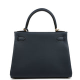 Hermes Kelly Retourne 28 Bleu Abysse Evercolor Gold Hardware - Thumbnail View 4