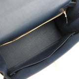 Hermes Kelly Retourne 28 Bleu Abysse Evercolor Gold Hardware - Thumbnail View 9