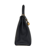 Pre-owned Hermes Kelly Retourne 32 Bleu Nuit Togo Gold Hardware - Thumbnail View 3