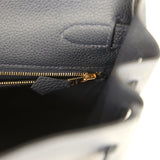 Pre-owned Hermes Kelly Retourne 32 Bleu Nuit Togo Gold Hardware - Thumbnail View 8