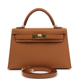 Hermes Special Order (HSS) Kelly Sellier 20 Gold Verso Epsom Gold Hardware - Thumbnail View 1