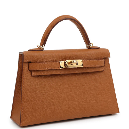 Hermes Special Order (HSS) Kelly Sellier 20 Gold Verso Epsom Gold Hardware