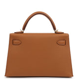 Hermes Special Order (HSS) Kelly Sellier 20 Gold Verso Epsom Gold Hardware - Thumbnail View 4
