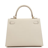 Hermes Kelly Sellier 25 Craie Epsom Gold Hardware - Thumbnail View 4