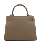 Hermes Kelly Sellier 25 Etoupe Epsom Palladium Hardware