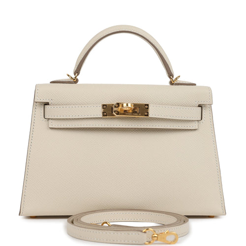Hermes Kelly Sellier 20 Craie Epsom Gold Hardware