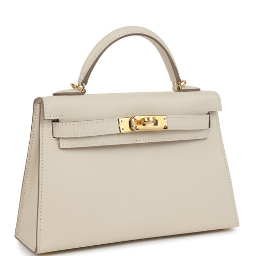 Hermes Kelly Sellier 20 Craie Epsom Gold Hardware