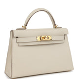 Hermes Kelly Sellier 20 Craie Epsom Gold Hardware