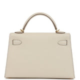 Hermes Kelly Sellier 20 Craie Epsom Gold Hardware