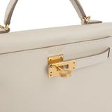 Hermes Kelly Sellier 20 Craie Epsom Gold Hardware