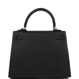 Hermes Kelly Sellier 25 Black Epsom Electrum Hardware