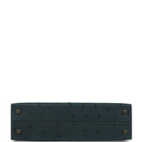 Hermes Special Order (HSS) Kelly Sellier 20 Vert Cypres Verso Ostrich Permabrass Hardware