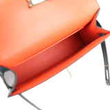 Hermes Special Order (HSS) Kelly Sellier 20 Vert Cypres Verso Ostrich Permabrass Hardware