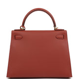 Hermes Kelly Sellier 28 Rouge Venitien Epsom Gold Hardware