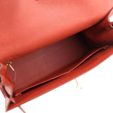 Hermes Kelly Sellier 28 Rouge Venitien Epsom Gold Hardware