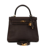 Hermes Kelly Retourne 25 Ebene Barenia Faubourg Gold Hardware