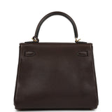 Hermes Kelly Retourne 25 Ebene Barenia Faubourg Gold Hardware
