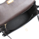 Hermes Kelly Retourne 25 Ebene Barenia Faubourg Gold Hardware