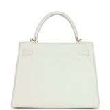 Hermes Kelly Retourne 28 White Clemence Gold Hardware