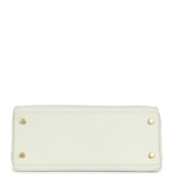 Hermes Kelly Retourne 28 White Clemence Gold Hardware