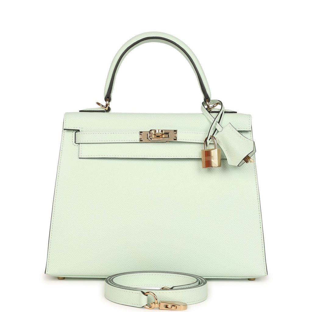 Hermès Kelly 25, Epsom, Peppermint, Permabrass hardware — image 1
