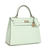 Hermes Kelly Sellier 25 Vert Peppermint Epsom Permabrass Hardware