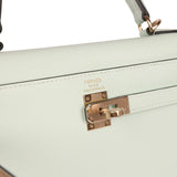 Hermes Kelly Sellier 25 Vert Peppermint Epsom Permabrass Hardware