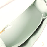 Hermes Kelly Sellier 25 Vert Peppermint Epsom Permabrass Hardware