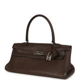 Vintage Hermes Shoulder Kelly 42 JPG Chocolate Clemence Palladium Hardware - Thumbnail View 5