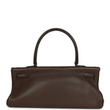 Vintage Hermes Shoulder Kelly 42 JPG Chocolate Clemence Palladium Hardware - Thumbnail View 4