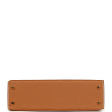 Pre-owned Hermes Kelly Sellier 20 Gold Epsom Gold Hardware