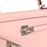 Hermes Kelly Retourne 25 Rose Sakura Swift Palladium Hardware
