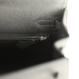 Hermes Kelly Sellier 25 Black Epsom Electrum Hardware