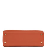 Pre-owned Hermes Special Order (HSS) Kelly Retourne 32 Cuivre Verso Togo Gold Hardware