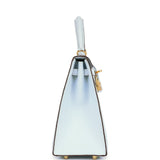 Hermes Kelly Sellier 25 Bleu Brume Epsom Gold Hardware