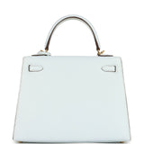 Hermes Kelly Sellier 25 Bleu Brume Epsom Gold Hardware