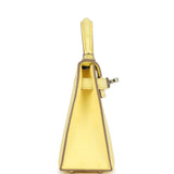 Hermes Kelly Sellier 20 Limoncello Ostrich Palladium Hardware