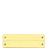 Hermes Kelly Sellier 20 Limoncello Ostrich Palladium Hardware
