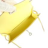 Hermes Kelly Sellier 20 Limoncello Ostrich Palladium Hardware