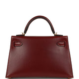 Hermes Kelly Sellier 20 Rouge H Box Gold Hardware