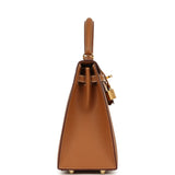Hermes Kelly Sellier 25 Gold Epsom Gold Hardware